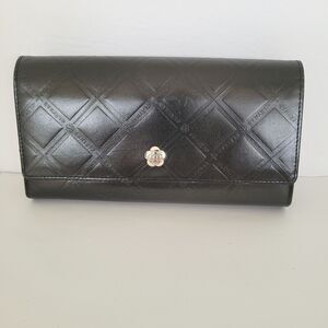 Clathas Flower Wallet Clutch Black Organizer 8x4 Large Envelope Designer Clutch‎